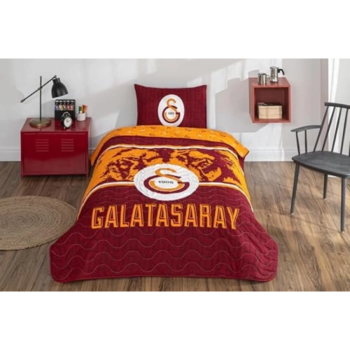 Lislı Gs Şlı Aslan Yatak Örtüsü Tek Kişilik