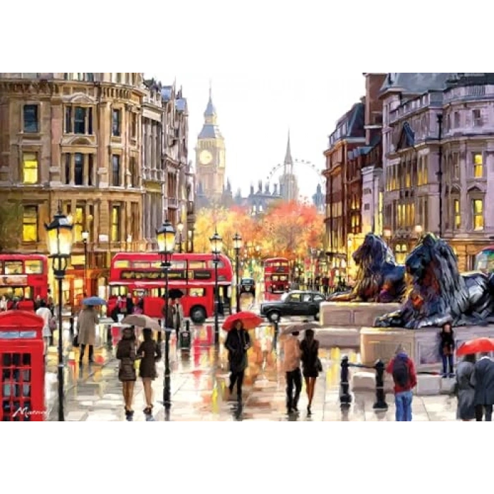 Londra Aslanı Yapboz: 1000 Parça Eğlenceli Puzzle
