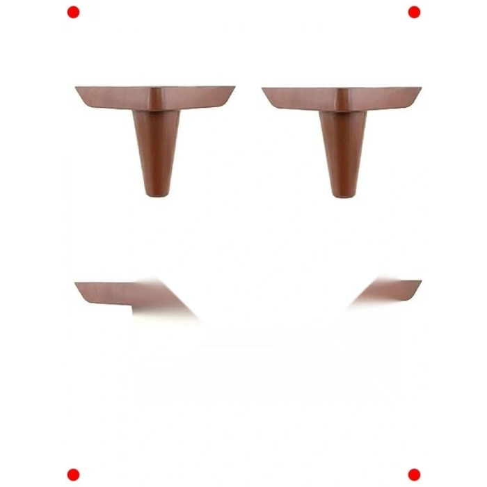 Lüks Ahşap Desenli  Ayağı (4 Adet, 14 cm)