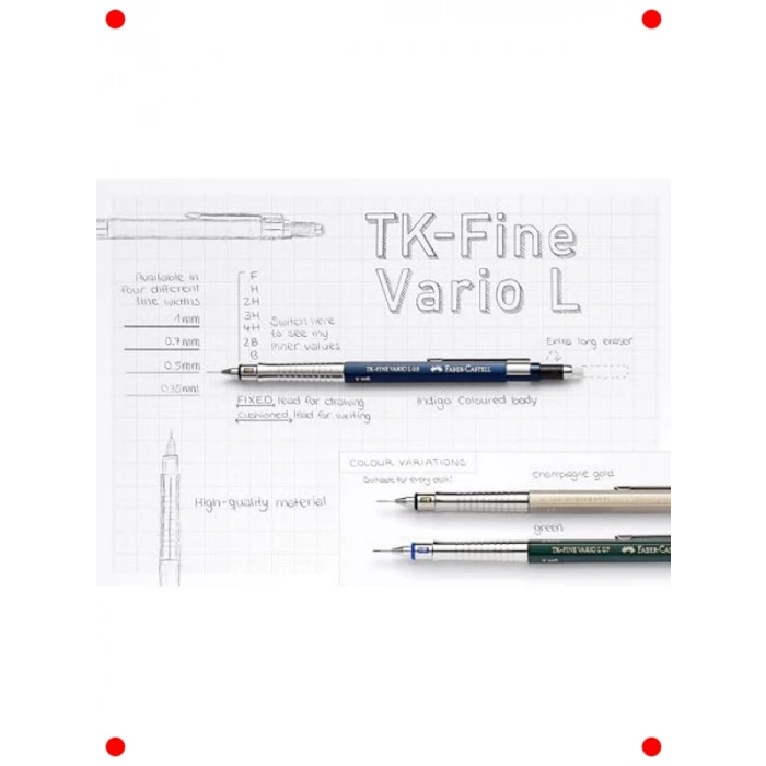 Lüks Versatil Kalem 0.7 mm - Sertlik Ayarlı, Ergonomik