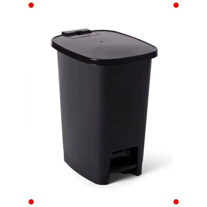 Lüx Pedallı Çöp Kovası 25 Litre, Siyah