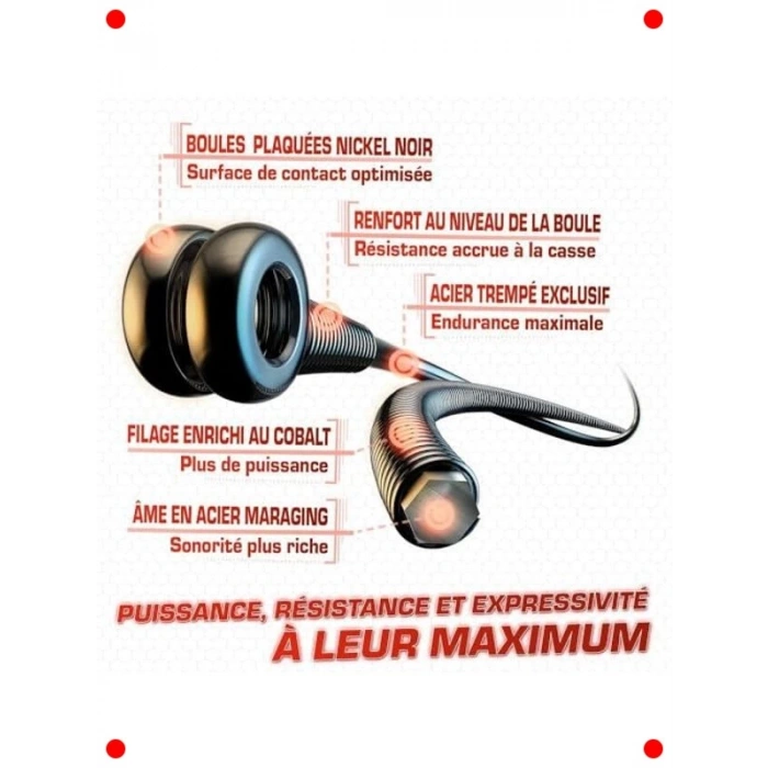 M-Çelik Elektro Gitar Teli Seti, 9-46 Ölçü