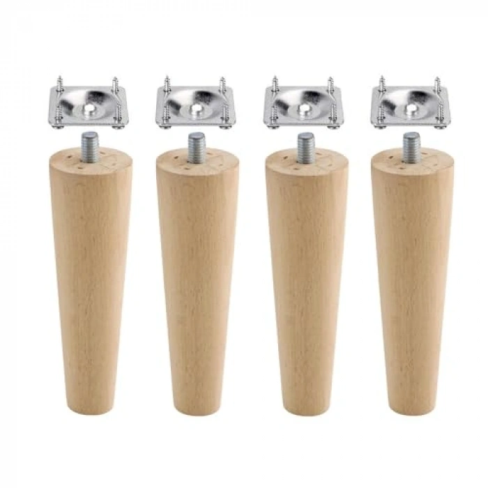 M8 Civatalı Ahşap Koltuk Ayağı, 12 cm, 8li Set