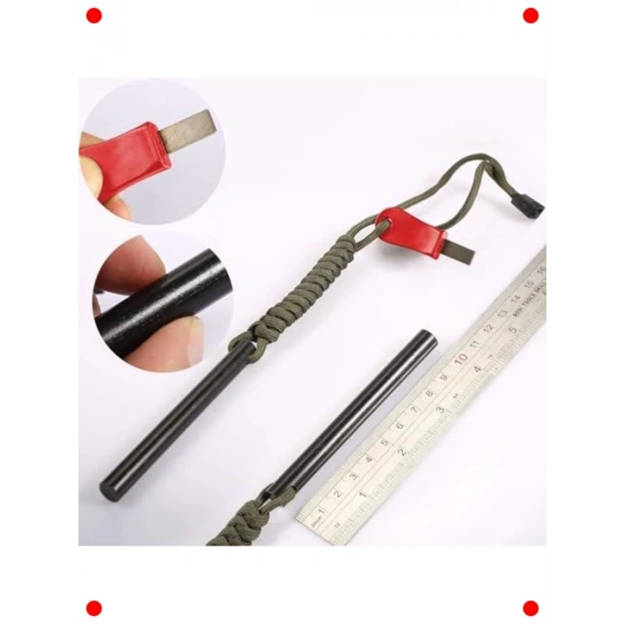 Magnezyum Bar Acil Durum Ateş Başlatıcı Paracord İpli