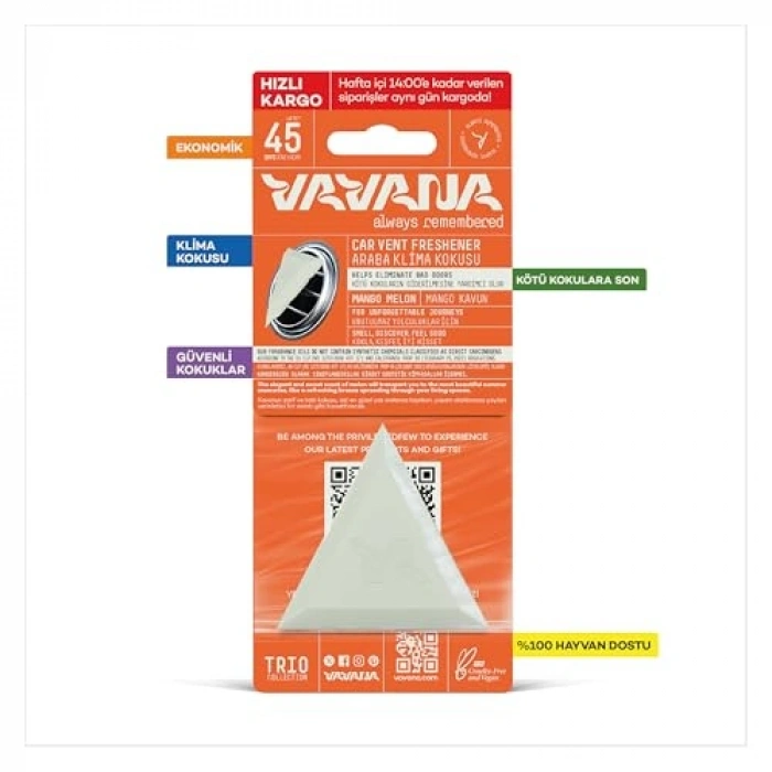 Mango ve Kavun Aromalı Araç Kokusu - 45 Gün Etkili