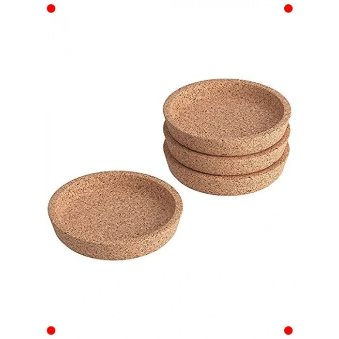 Mantar Bardak Altlığı Seti - 4 Adet, 9 cm