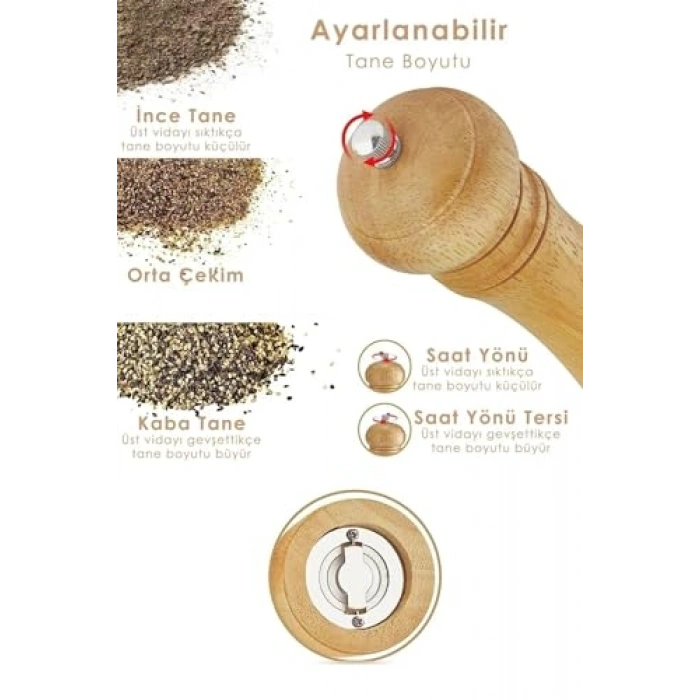 Manuel El Değirmeni, Ahşap Kahve Baharat Öğütücü