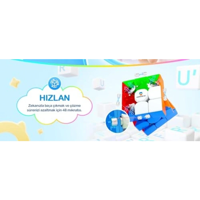 Manyetik 3x3 Rubik Küp, Zeka Geliştirici Mıknatıslı Yapı