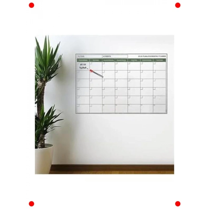 Manyetik Aylık Program Planlayıcı Takvim 85x56 cm