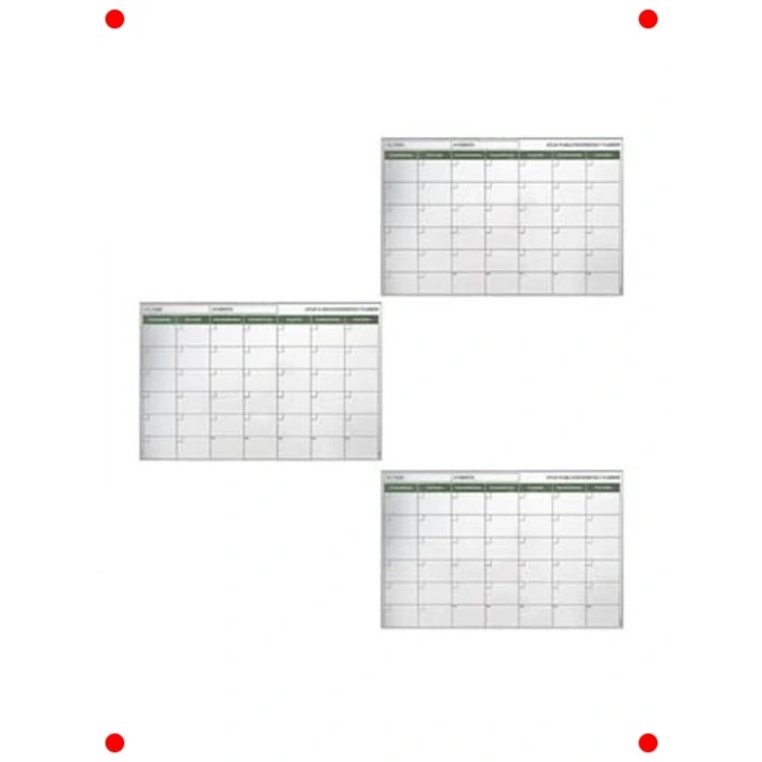 Manyetik Aylık Program Planlayıcı Takvim 85x56 cm