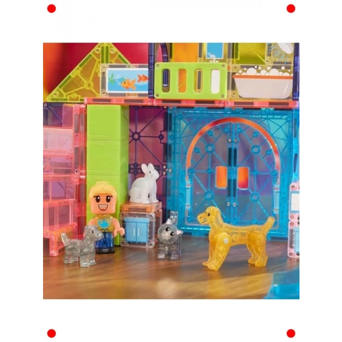 Manyetik Yapı Seti - Evcil Hayvan Evi 50 Parça