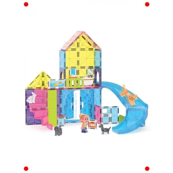 Manyetik Yapı Seti - Evcil Hayvan Evi 50 Parça