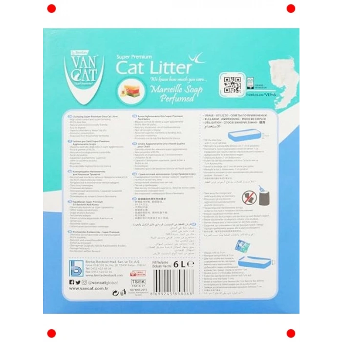 Marsilya Kokulu Topaklanan Bentonit Kedi Kumu