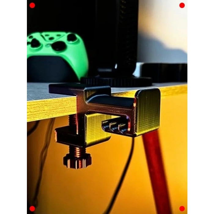 Masa Kenarı Asılabilir Kulaklık Standı - Siyah Mor