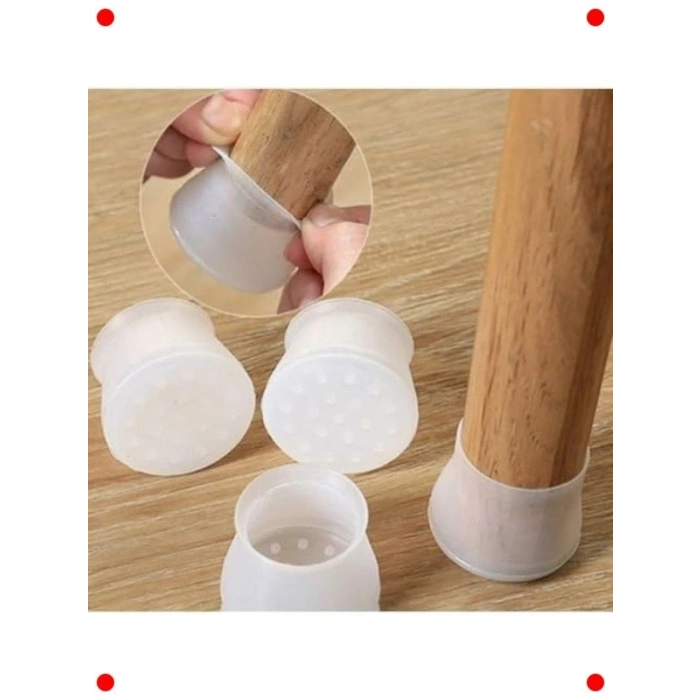 Masa Sandalye Ayak Koruyucu Silikon Ped (12 Adet)