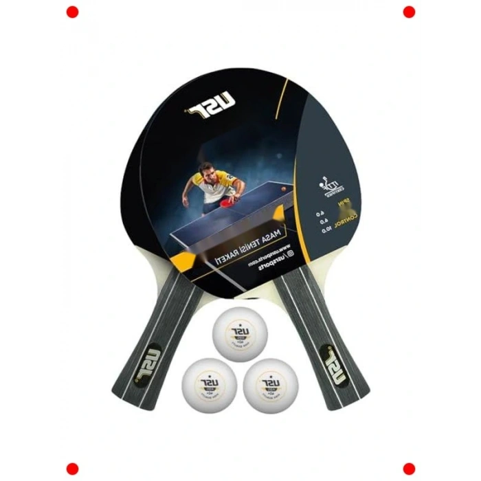 Masa Tenisi Raket & Top Seti (2 Raket, 3 Top)