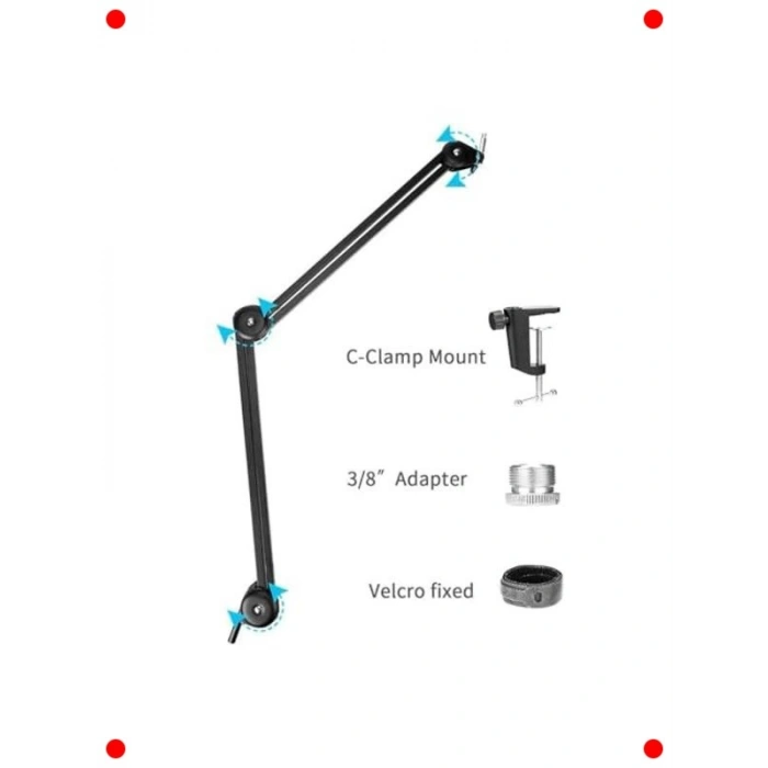Masa Tipi Mikrofon Standı - Ayarlanabilir Kol