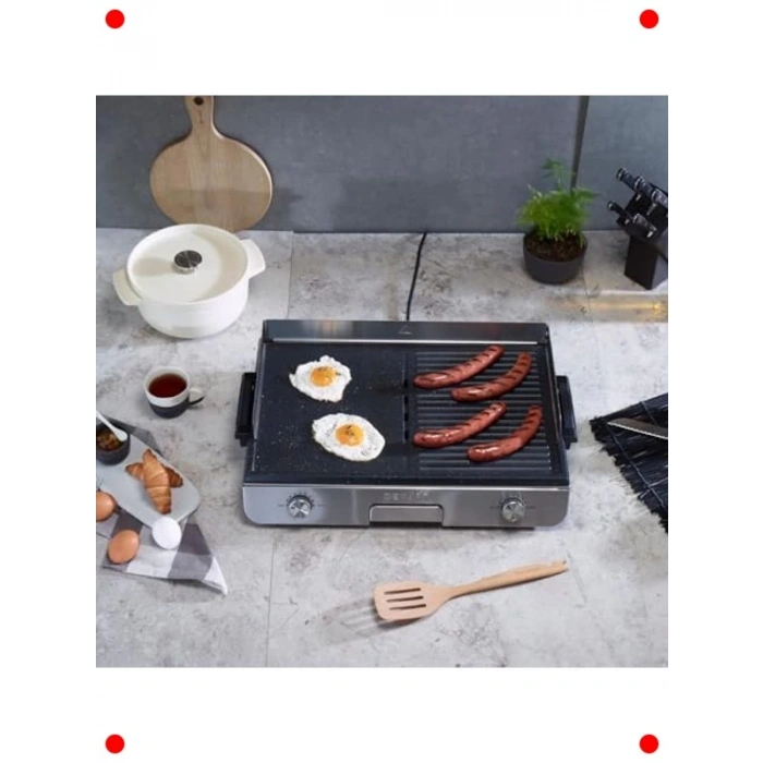 Masa Üstü Taşınabilir BBQ Izgara - Metalik