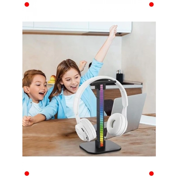 Masaüstü Oyuncu Kulaklık RGB Standı