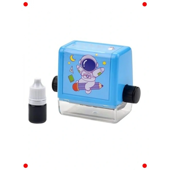 Matematik Öğrenme Rulo Damgası + Mürekkep (Mavi)