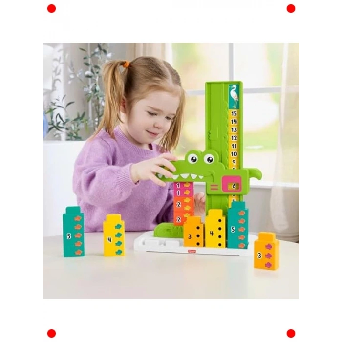 Matematikçi Timsah Eğitici Oyuncak 10 Bloklu Okul Öncesi