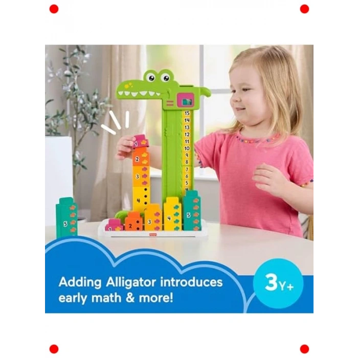 Matematikçi Timsah Eğitici Oyuncak 10 Bloklu Okul Öncesi