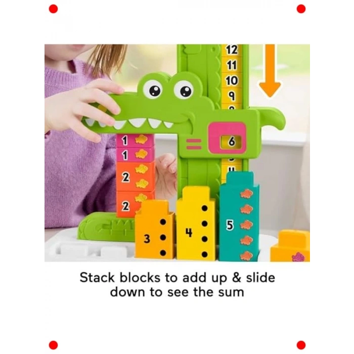 Matematikçi Timsah Eğitici Oyuncak 10 Bloklu Okul Öncesi