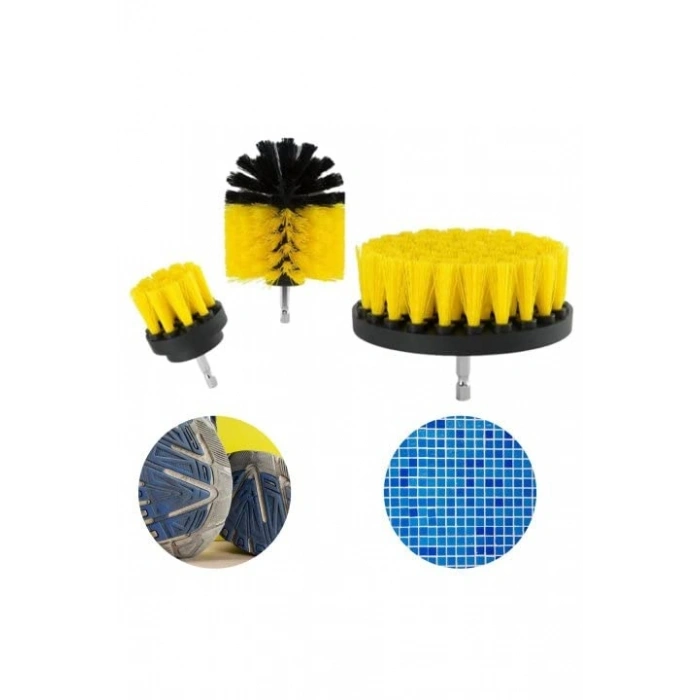 Matkap Ucu Tezleme Seti, 3lü Çok Amaçlı Fırça ile Pratik Kullanım