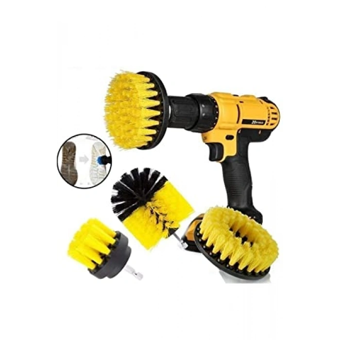 Matkap Ucuna Takılan 3lü Tezleme Fırça Seti