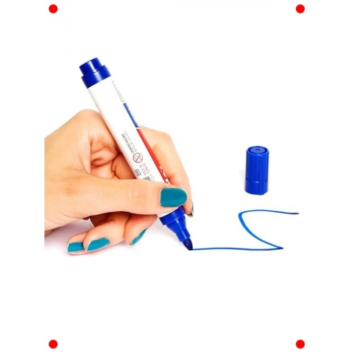 Mavi Beyaz Tahta Kalemi (Yuvarlak Uç, Silinebilir)