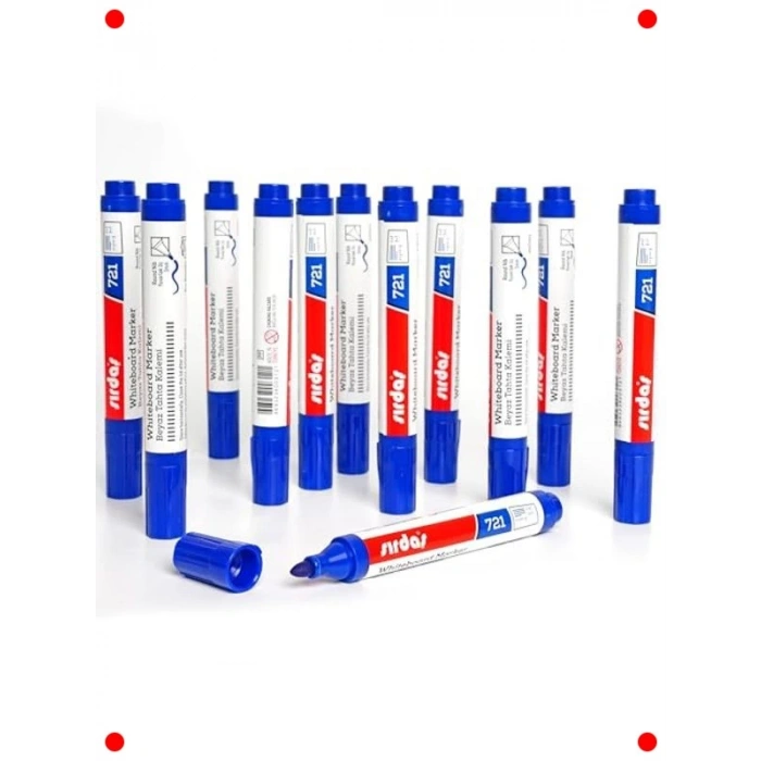 Mavi Beyaz Tahta Kalemi (Yuvarlak Uç, Silinebilir)