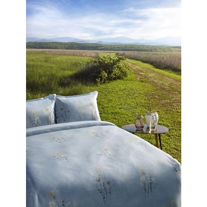 Mavi Çift Kişilik Pamuk Nevresim Takımı