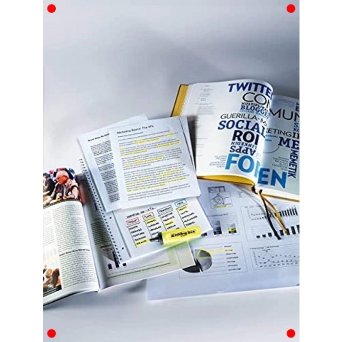 Mavi Fosforlu Kalem - 2-5mm Kesik Uç Vurgulayıcı