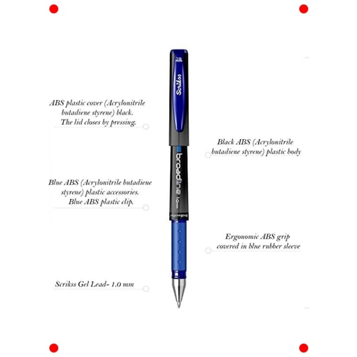 Mavi Jel Kalem Seti (1.0 mm, 12li)