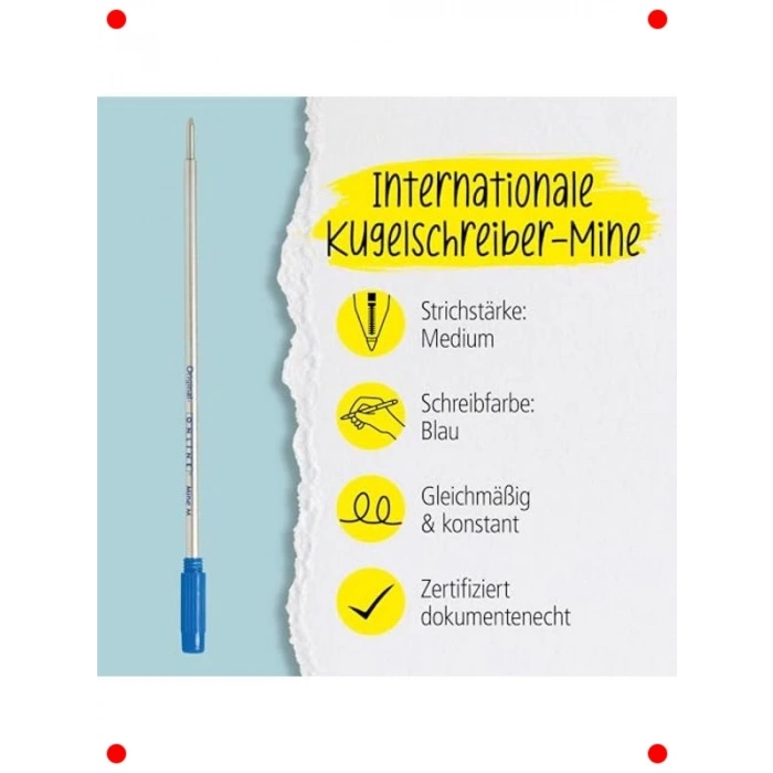 Mavi Orta Uçlu Tükenmez Kalem Yedek Mürekkebi