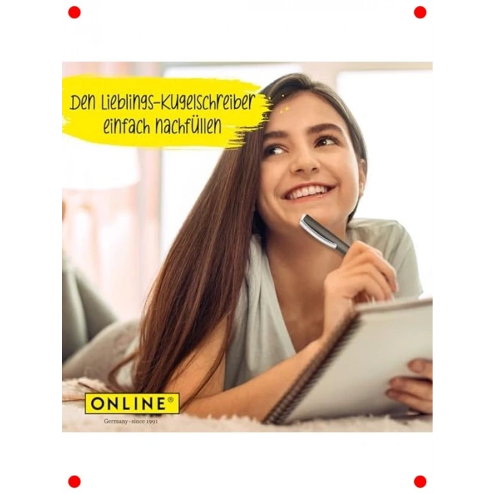 Mavi Orta Uçlu Tükenmez Kalem Yedek Mürekkebi