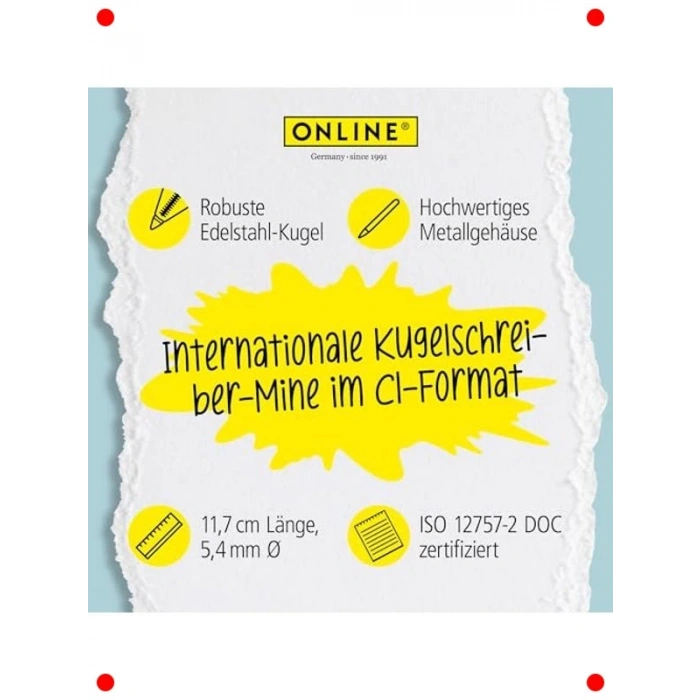 Mavi Orta Uçlu Tükenmez Kalem Yedek Mürekkebi