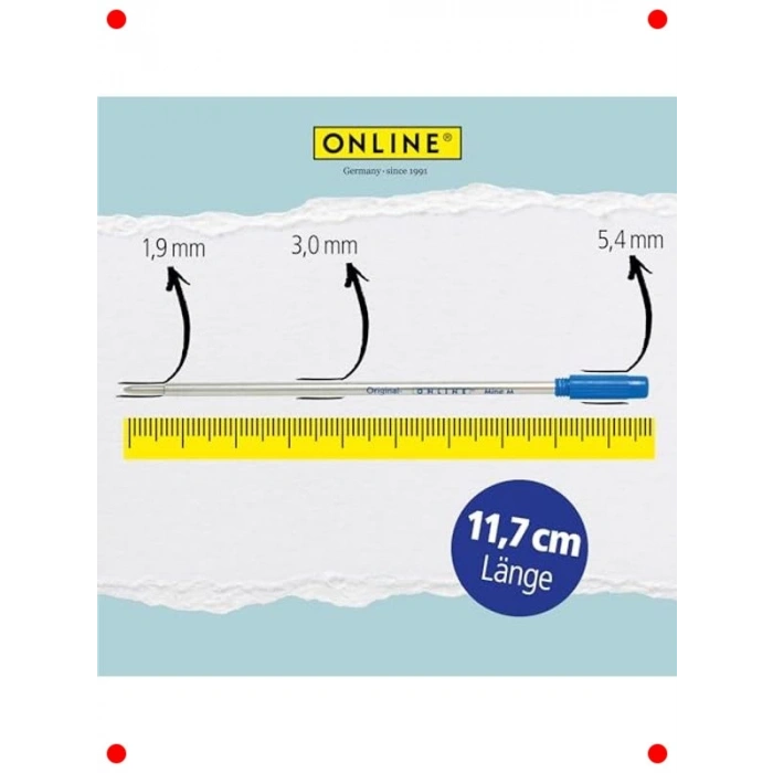 Mavi Orta Uçlu Tükenmez Kalem Yedek Mürekkebi