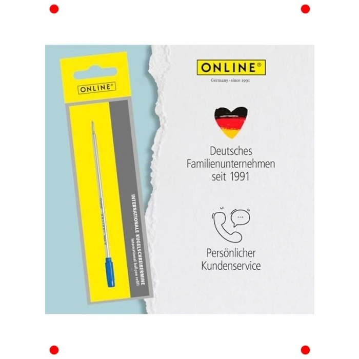 Mavi Orta Uçlu Tükenmez Kalem Yedek Mürekkebi