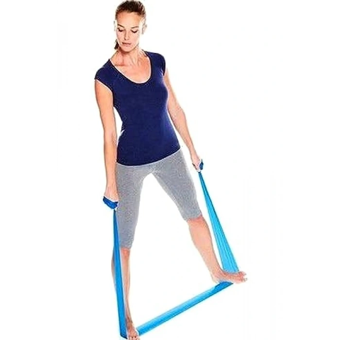 Mavi Pilates Bandı, 94x7 cm Ölçülerinde Egzersiz İçin