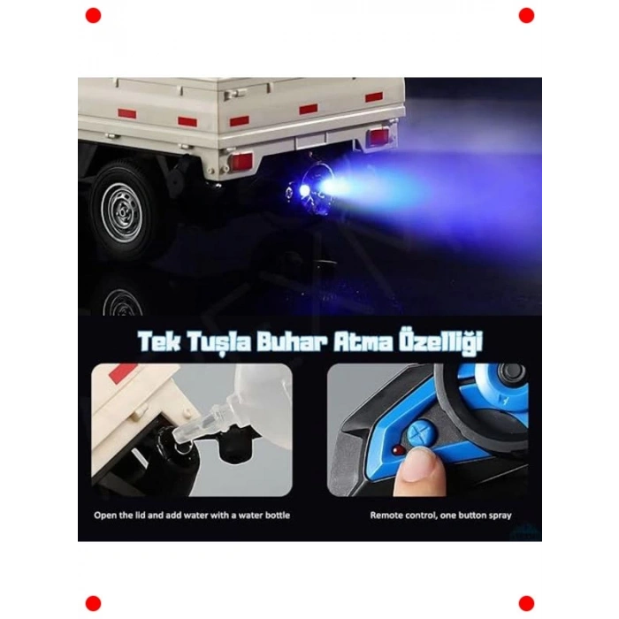 Mavi Uzaktan Kumandalı Buharlı Yük Kamyonu