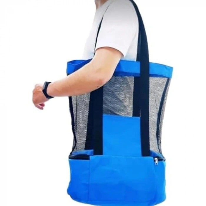 Mavi Yalıtımlı Termos Çanta, İçecek Taşıma