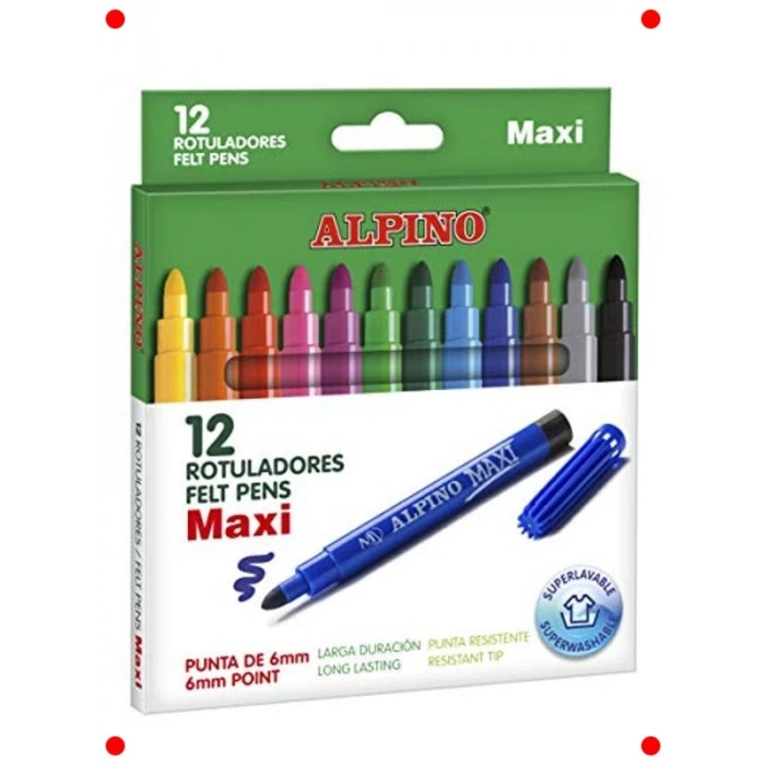 Maxi Keçeli Kalem Seti - 12 Renk