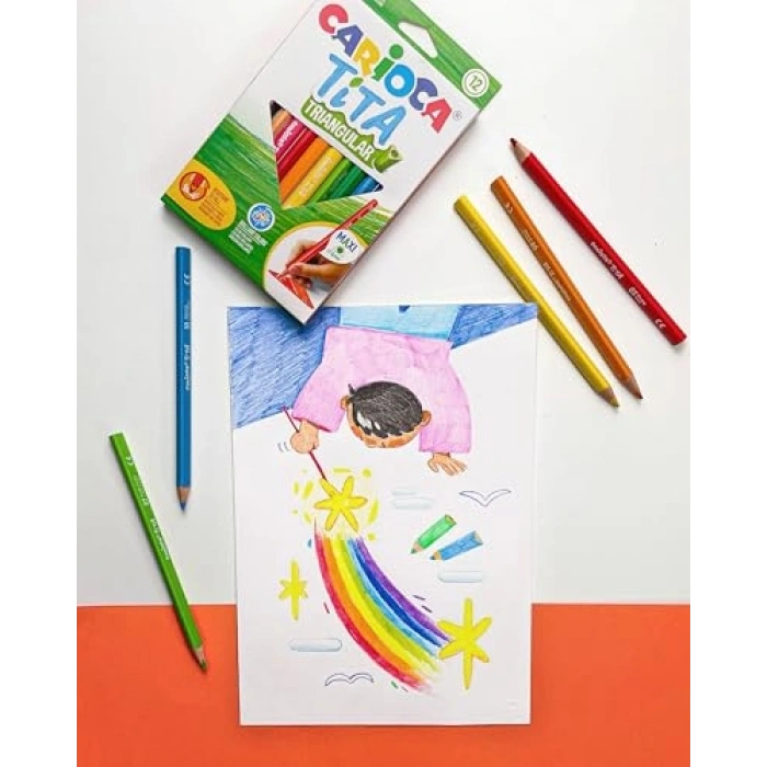 Maxi Üçgen Kuru Boya Kalem Seti ile Renkli Sanat