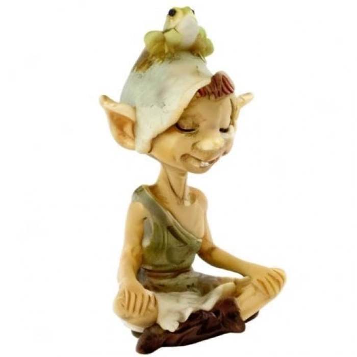 Meditasyon Yapan Peri ile Mini Teraryum Heykeli