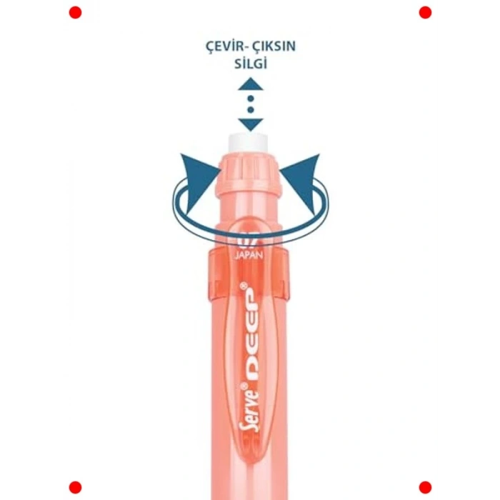 Mekanik Kurşun Kalem 0.7mm | Mercan Renk | Şık Tasarım