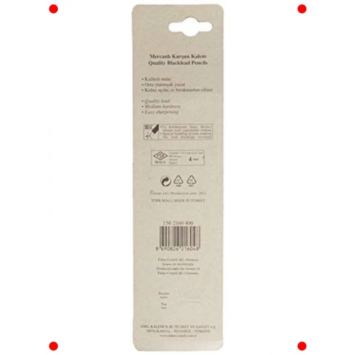 Mercan Renkli Kurşun Kalem