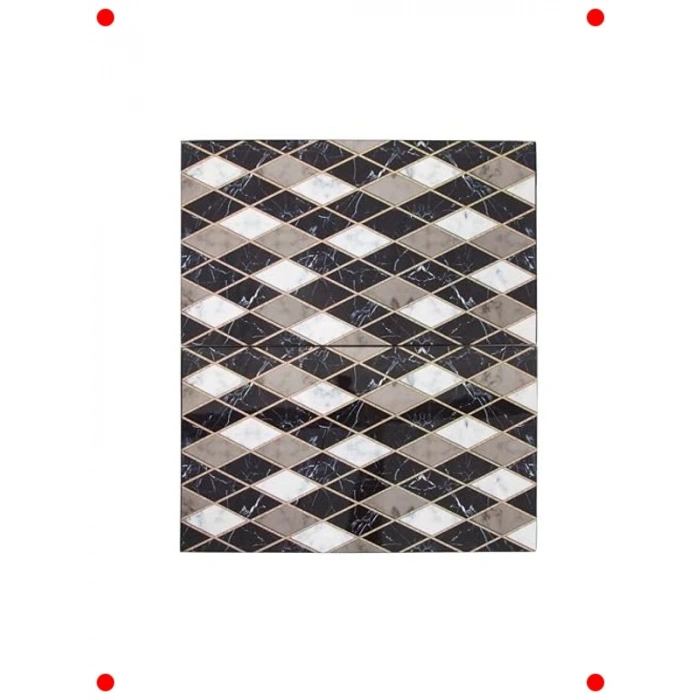 Mermer Desenli Siyah Tavla Seti