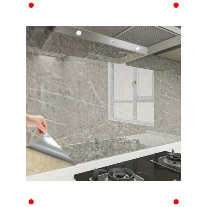 Mermer Desenli Yapışkanlı Folyo - Atina Grisi 60CM*5MT