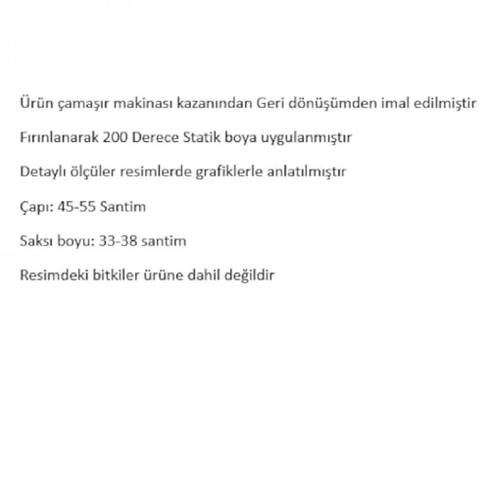 Metal Ağaç Saksısı - Fırınlanmış Statik, 33-38 cm